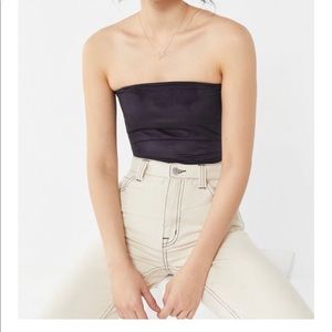 UO black suede tube top NWT